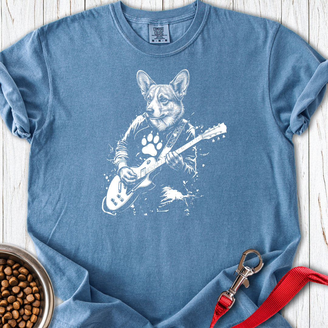 Cardigan Welsh Corgi Guitar Premium Tee — Blue Jean