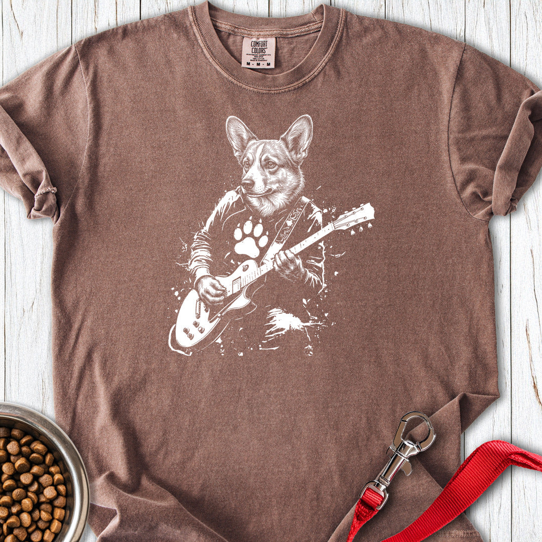 Cardigan Welsh Corgi Guitar Premium Tee — Espresso