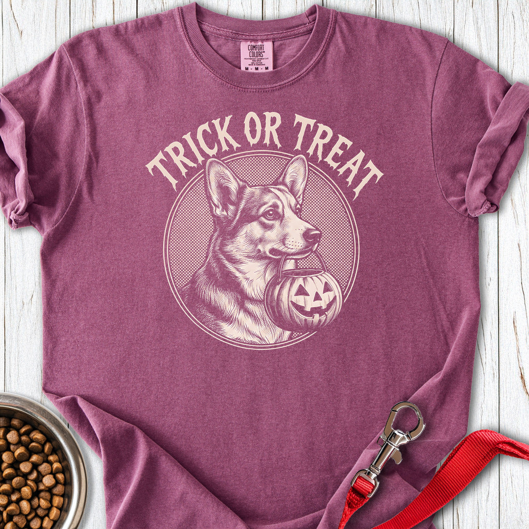 Cardigan Welsh Corgi Halloween Premium Tee — Berry