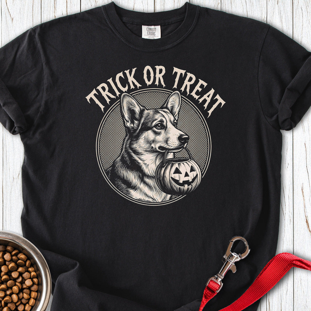 Cardigan Welsh Corgi Halloween Premium Tee — Black