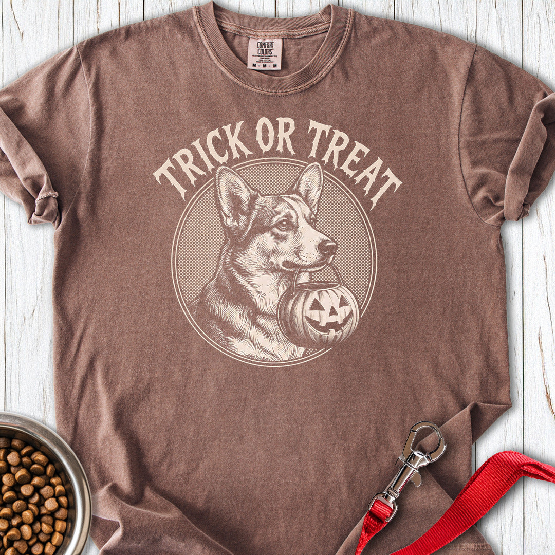 Cardigan Welsh Corgi Halloween Premium Tee — Espresso