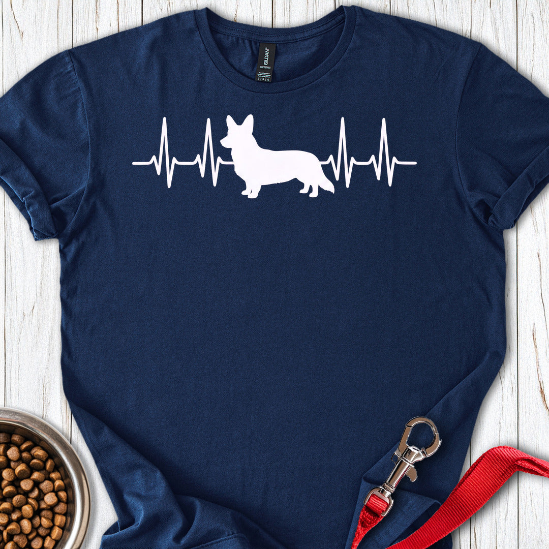 Cardigan Welsh Corgi Heartbeat — Navy