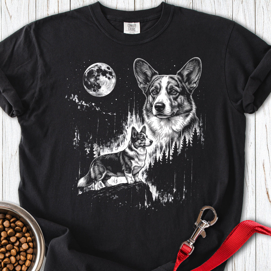 Cardigan Welsh Corgi Moonlight Premium Tee — Black