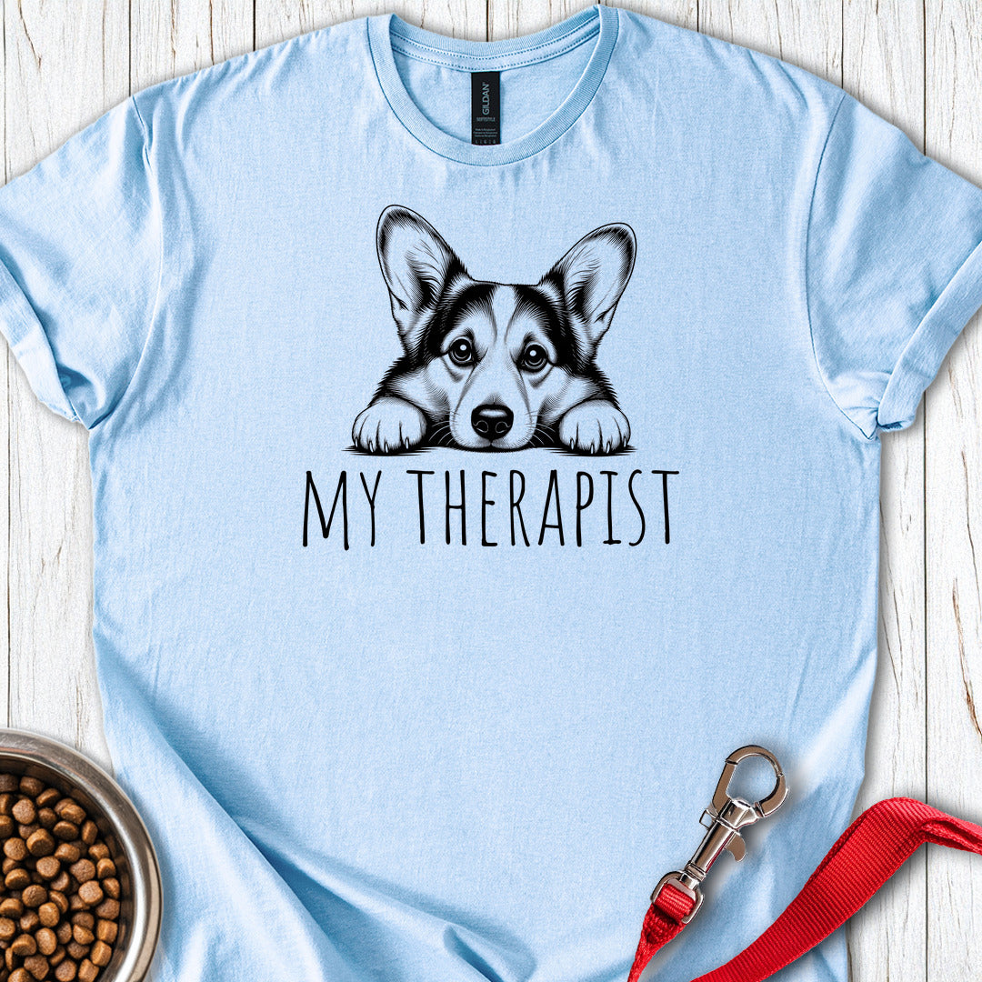 Cardigan Welsh Corgi My Therapist — Light Blue