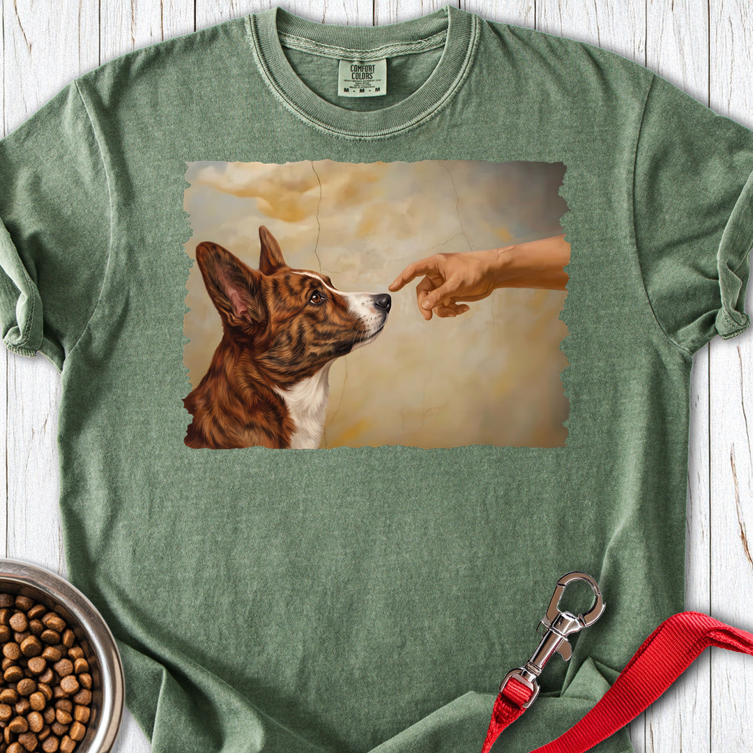 Cardigan Welsh Corgi Red Brindle Creation Premium Tee — Moss