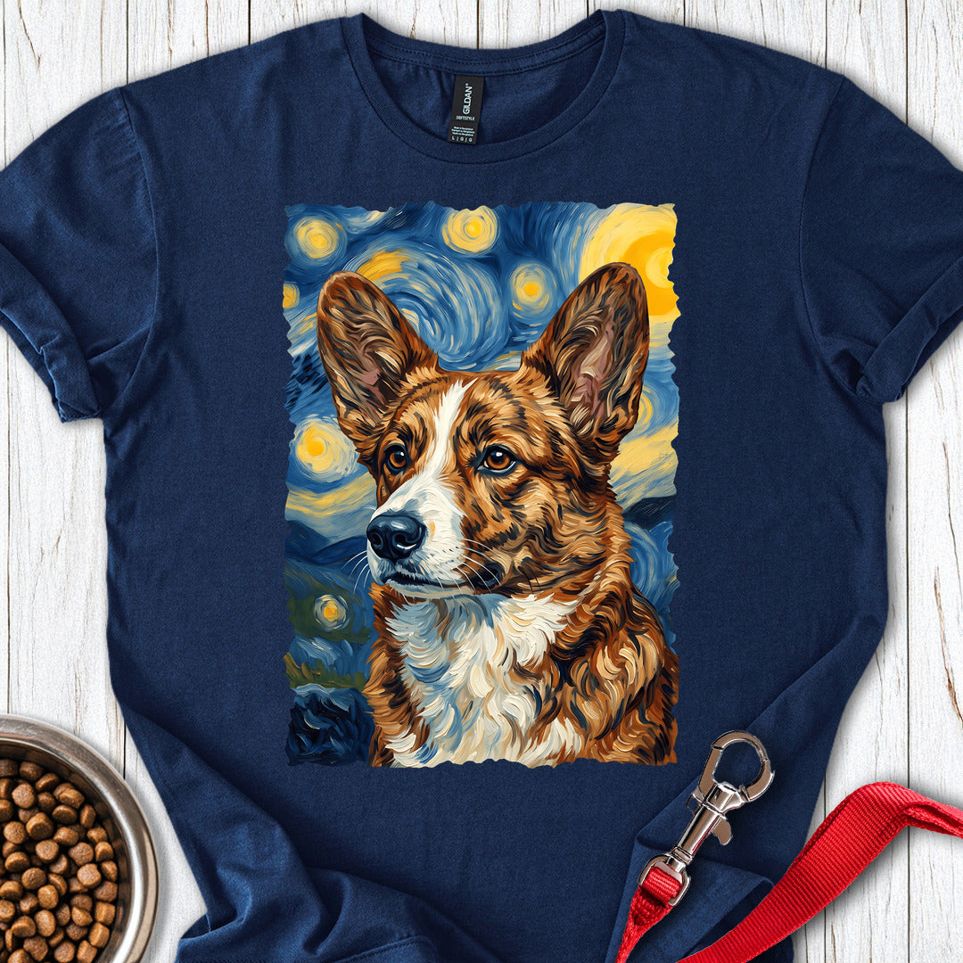 Cardigan Welsh Corgi Red Brindle Van Gogh — Navy