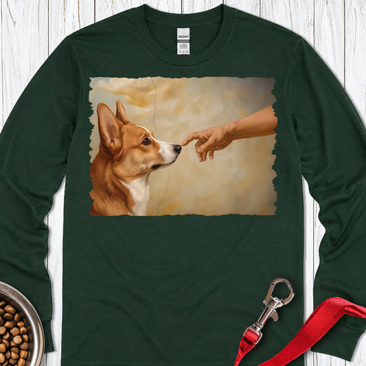 Cardigan Welsh Corgi Red Creation Long Sleeve — Forest Green