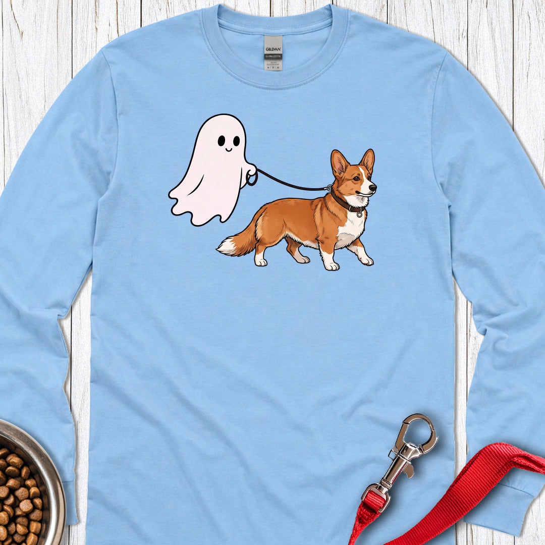 Cardigan Welsh Corgi Red Halloween Long Sleeve Carolina Blue