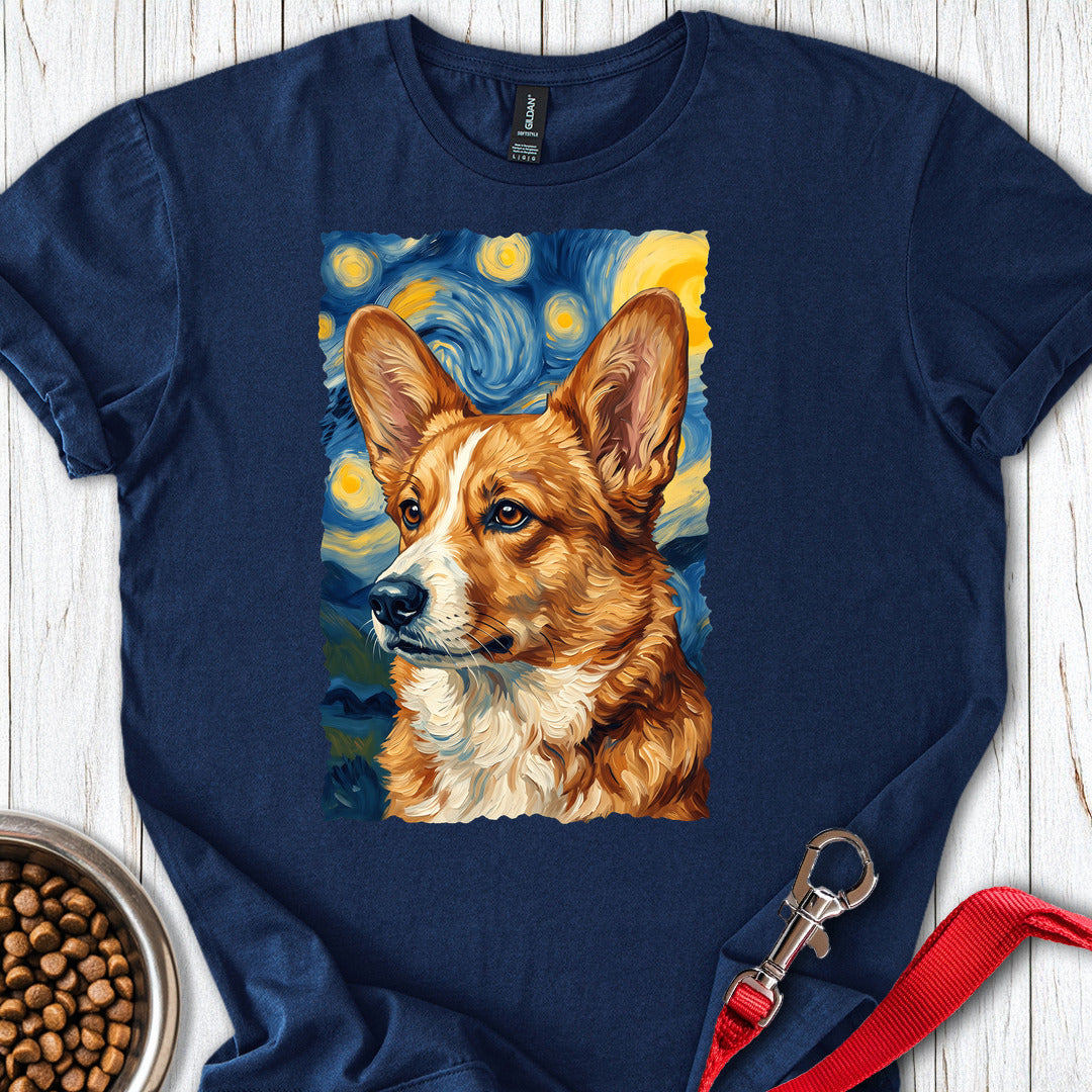 Cardigan Welsh Corgi Red Van Gogh — Navy