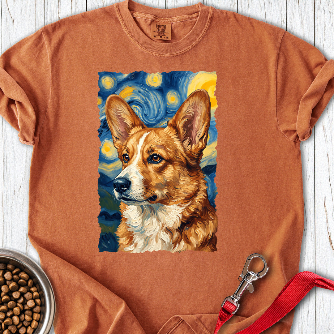 Cardigan Welsh Corgi Red Van Gogh Premium Tee — Yam