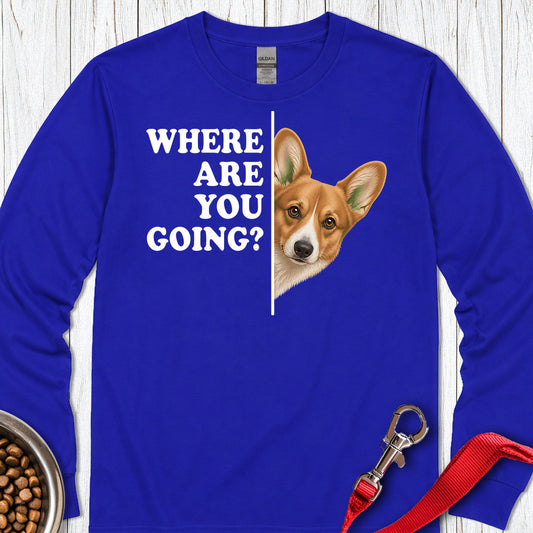 Cardigan Welsh Corgi Red Where Are You Going Long Sleeve — Royal