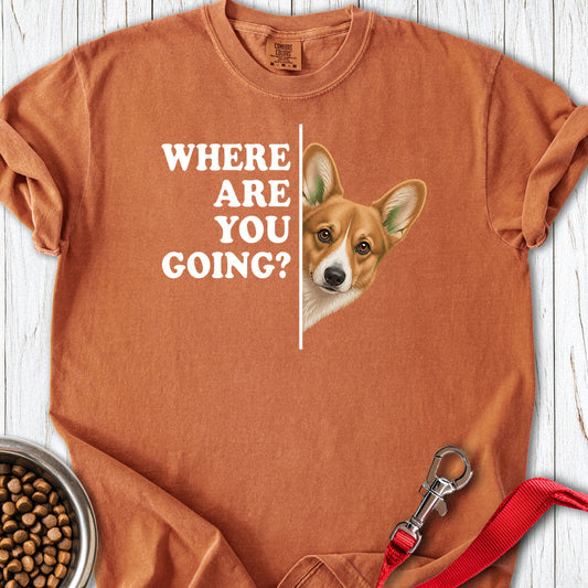 Cardigan Welsh Corgi Red Where Are You Going Premium Tee Yam