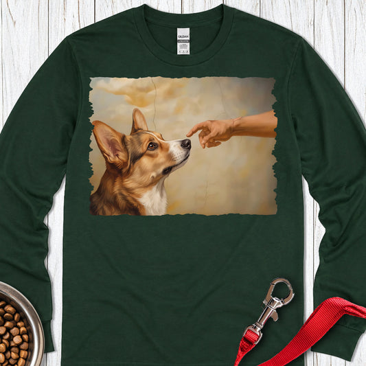 Cardigan Welsh Corgi Sable Creation Long Sleeve — Forest Green