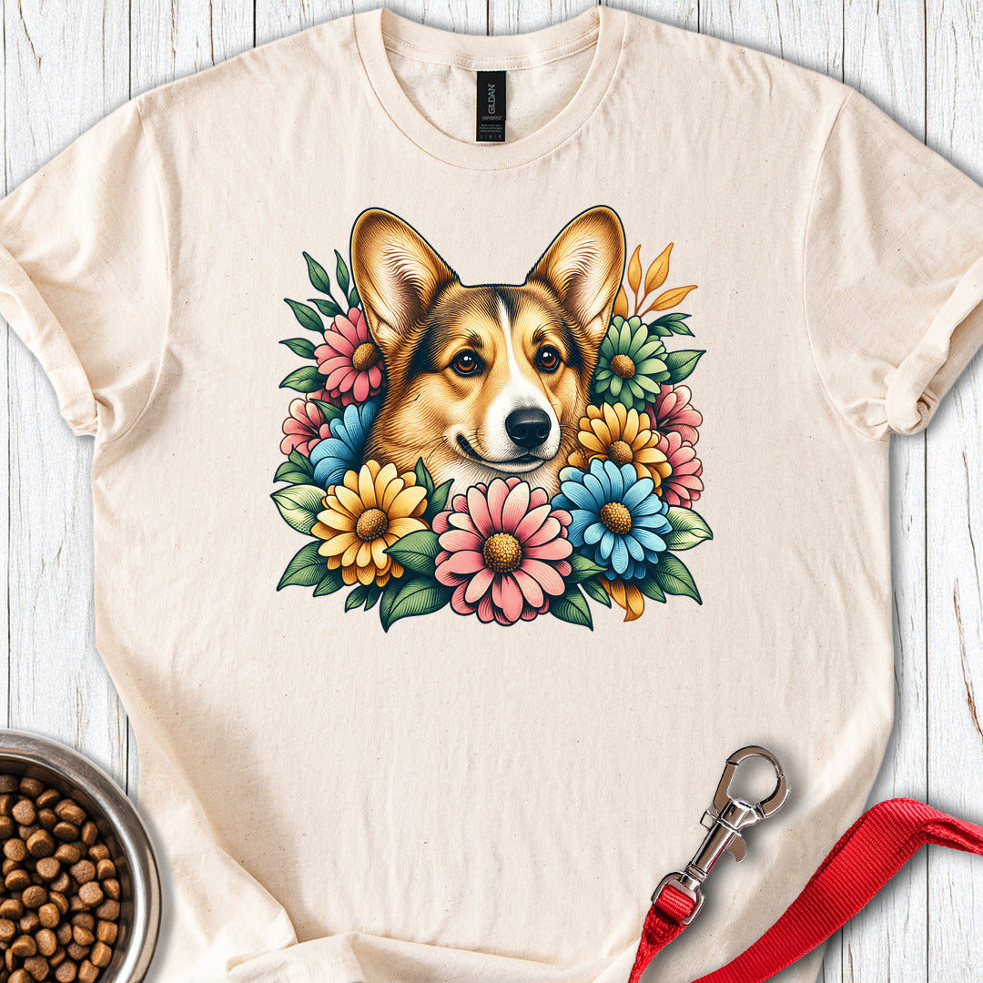 Cardigan Welsh Corgi Sable Flowers — Natural