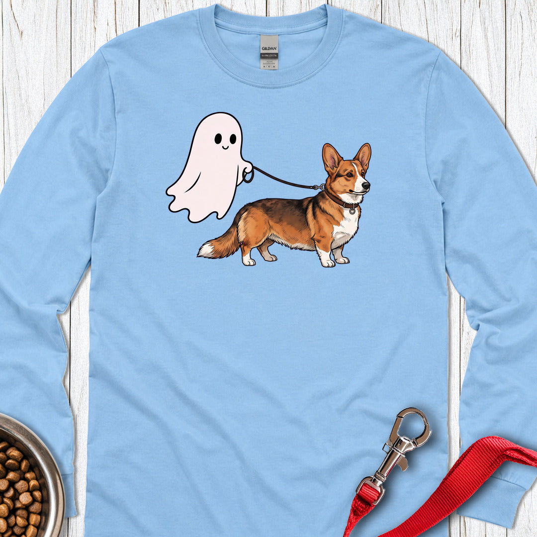 Cardigan Welsh Corgi Sable Halloween Long Sleeve Carolina Blue