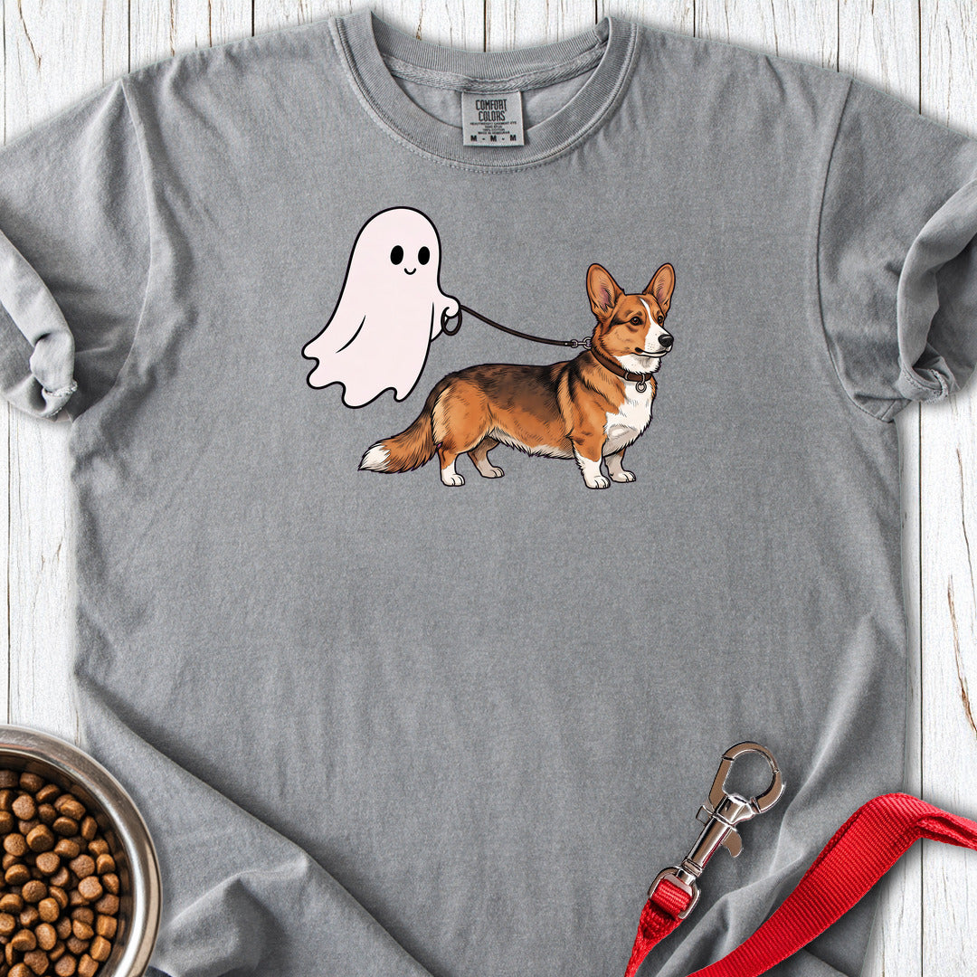 Cardigan Welsh Corgi Sable Halloween Premium Tee — Grey