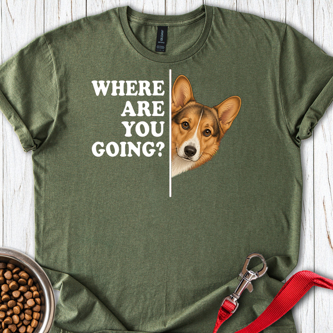Cardigan Welsh Corgi Sable Where Are You Going — Military Green