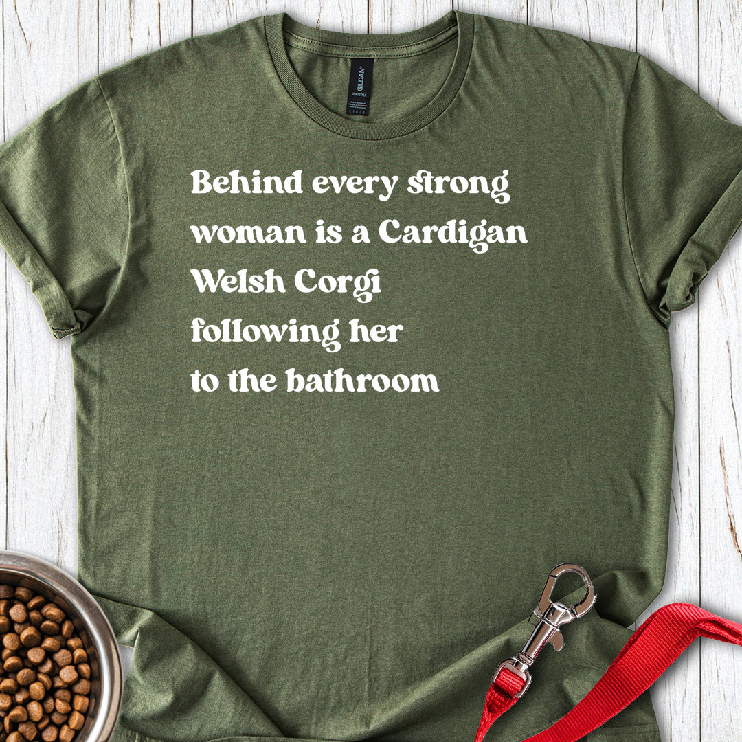 Cardigan Welsh Corgi Strong Woman — Military Green