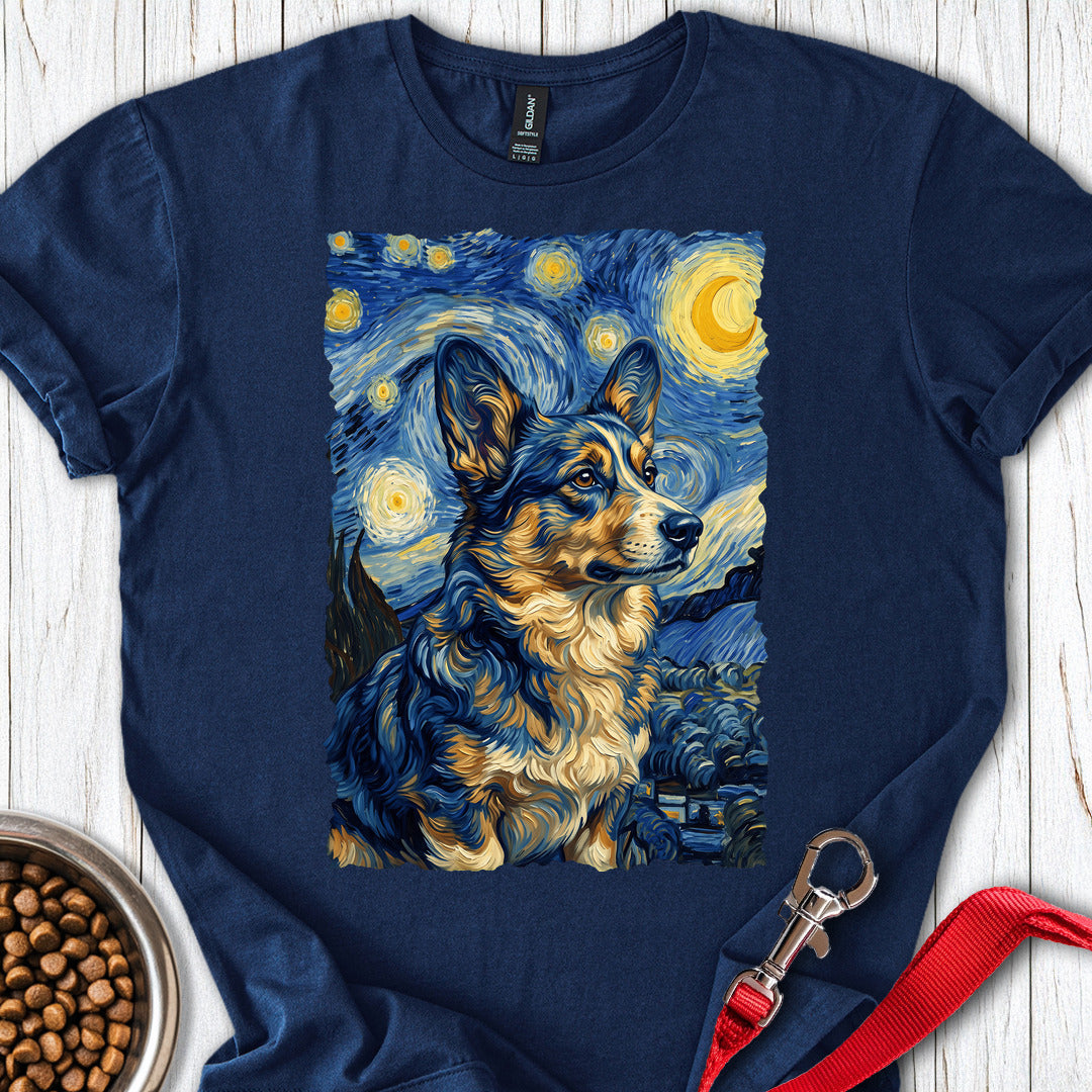 Cardigan Welsh Corgi Van Gogh Navy