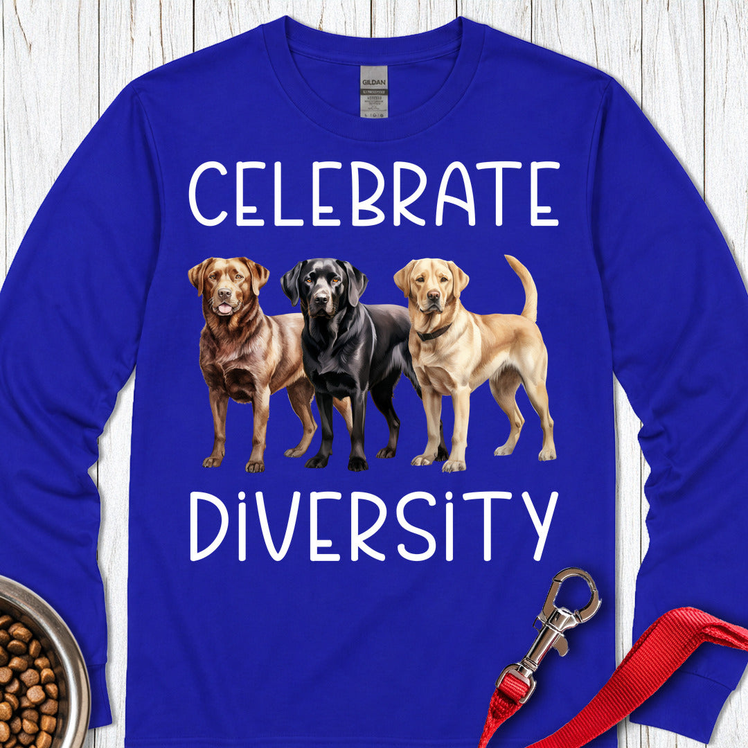 Celebrate Diversity Labrador Long Sleeve — Royal