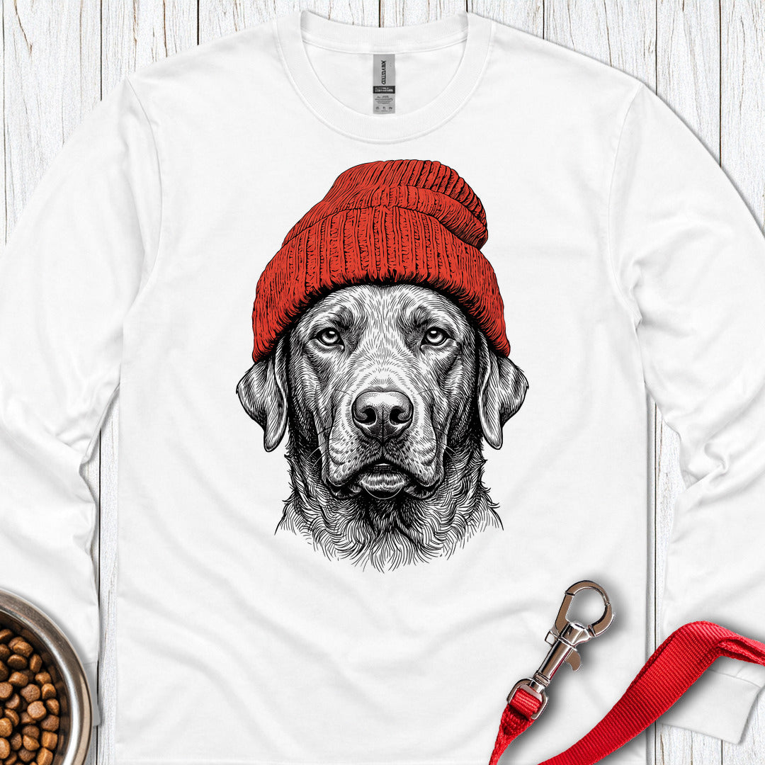 Chesapeake Bay Retriever Beanie Long Sleeve — White