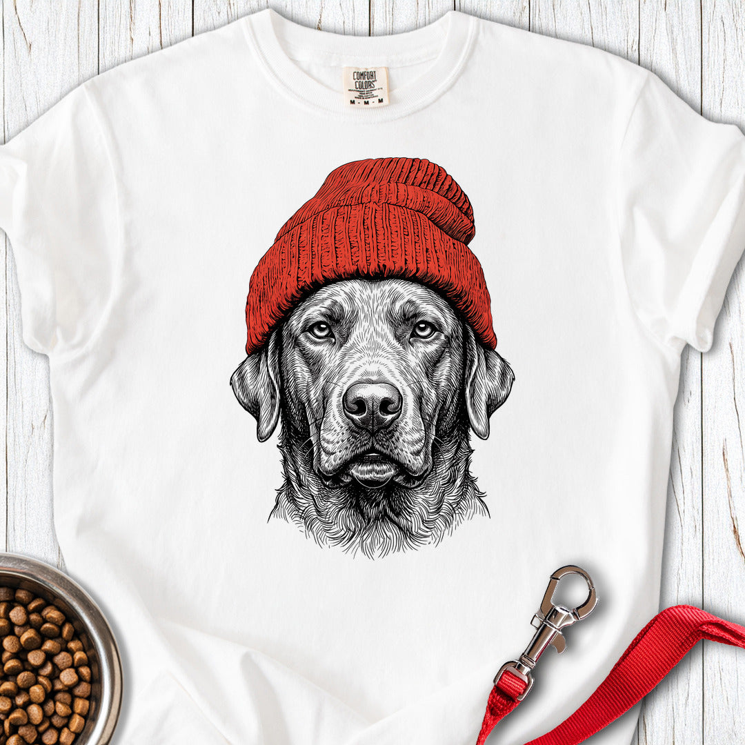 Chesapeake Bay Retriever Beanie Premium Tee — White