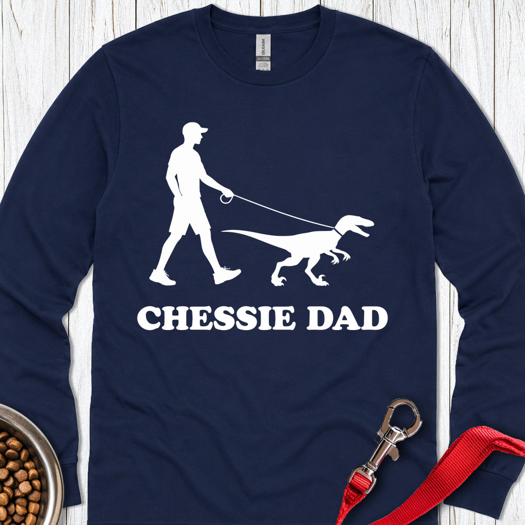 Chesapeake Bay Retriever Dad Long Sleeve — Navy