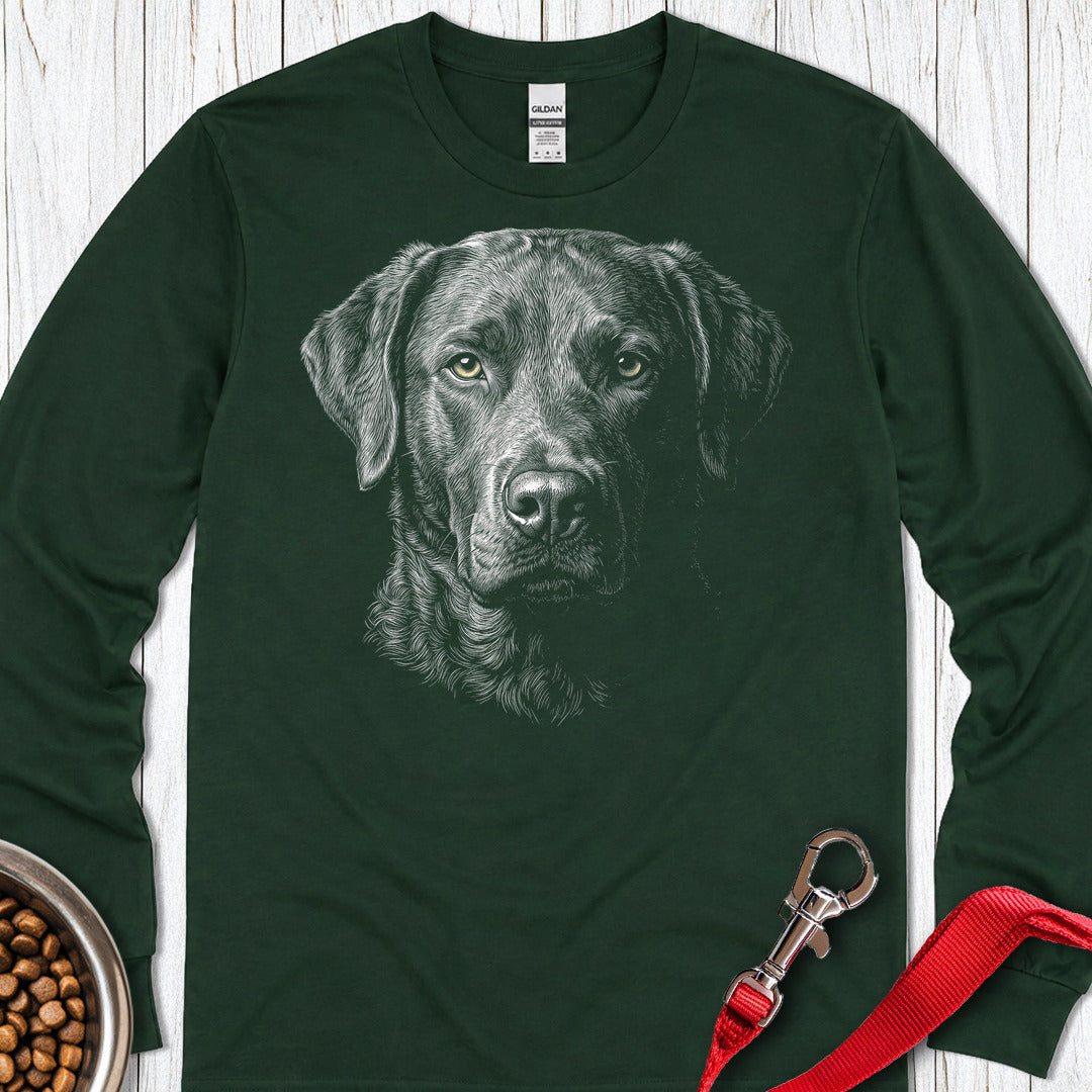 Chesapeake Bay Retriever Engraved Long Sleeve — Forest Green