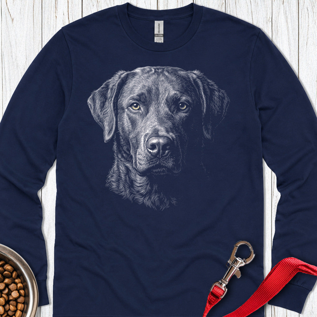 Chesapeake Bay Retriever Engraved Long Sleeve — Navy