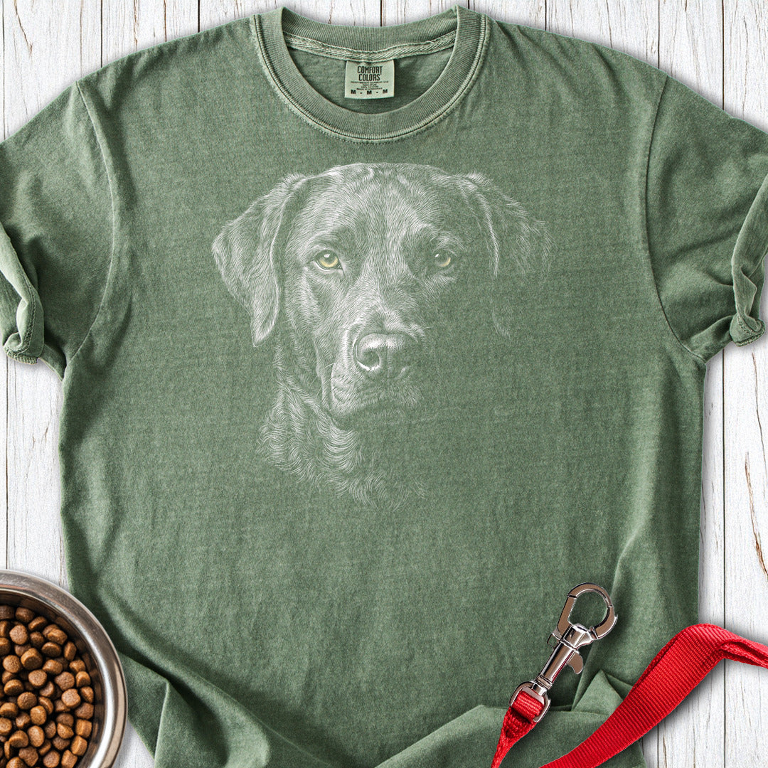 Chesapeake Bay Retriever Engraved Premium Tee — Moss