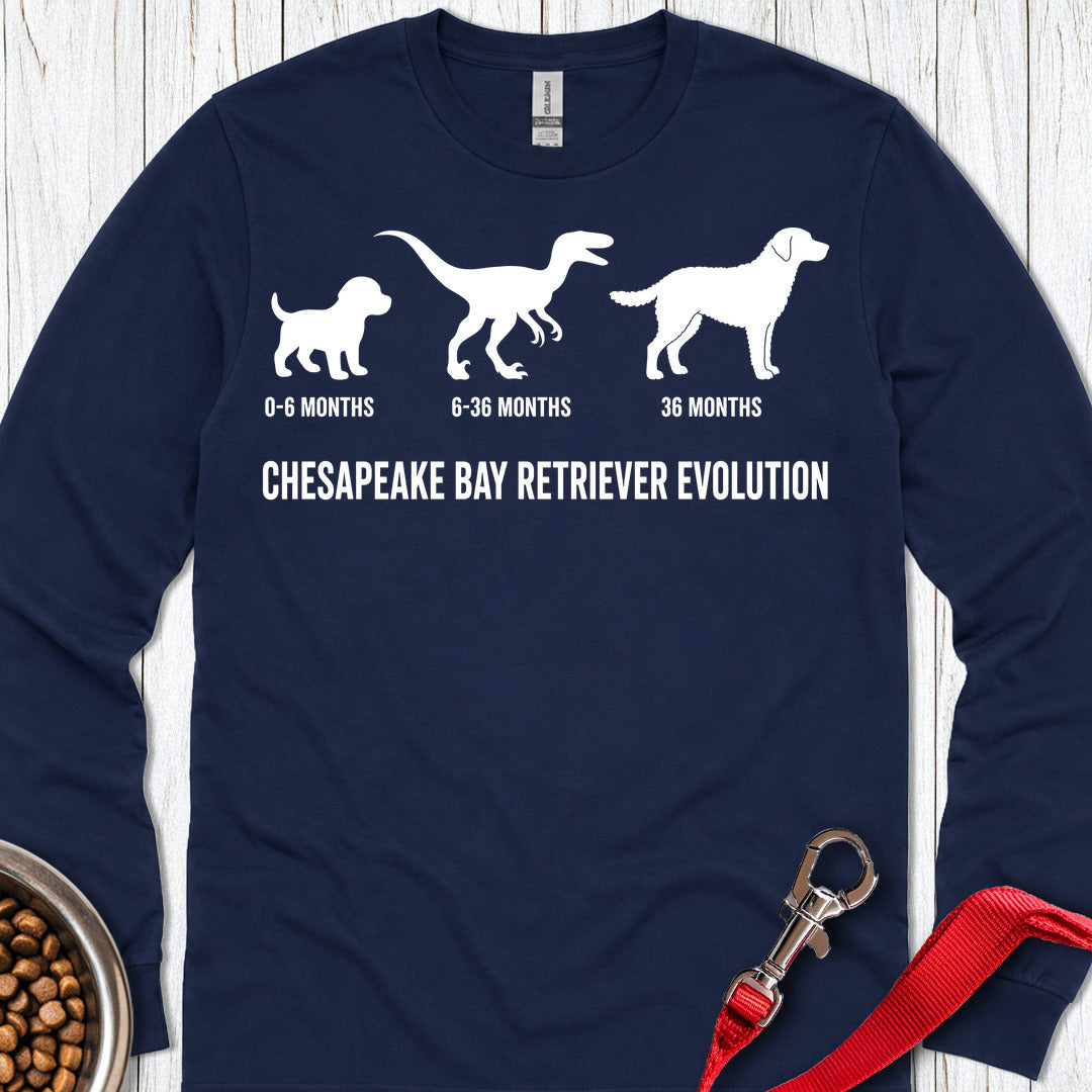 Chesapeake Bay Retriever Evolution Long Sleeve — Navy