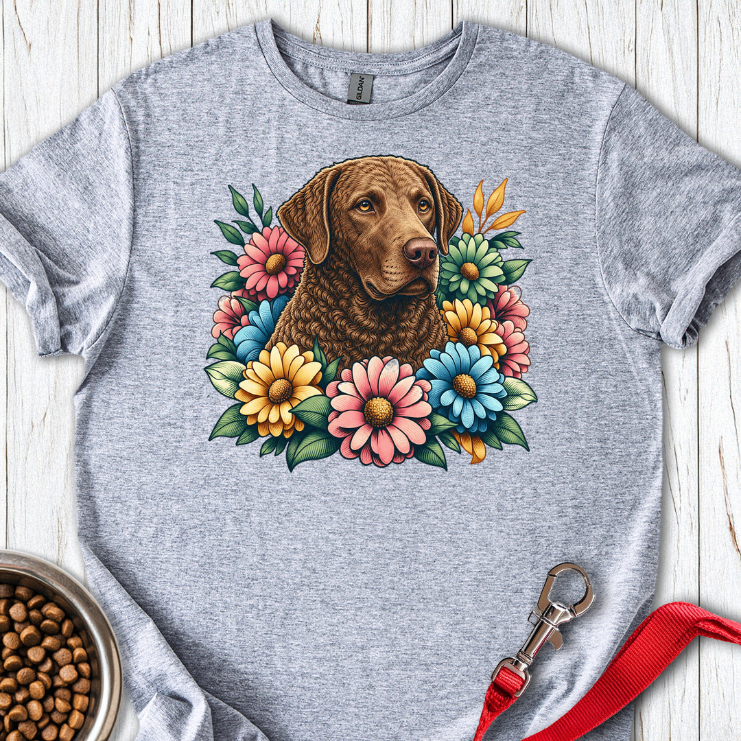 Chesapeake Bay Retriever Flower Wreath — Sport Grey
