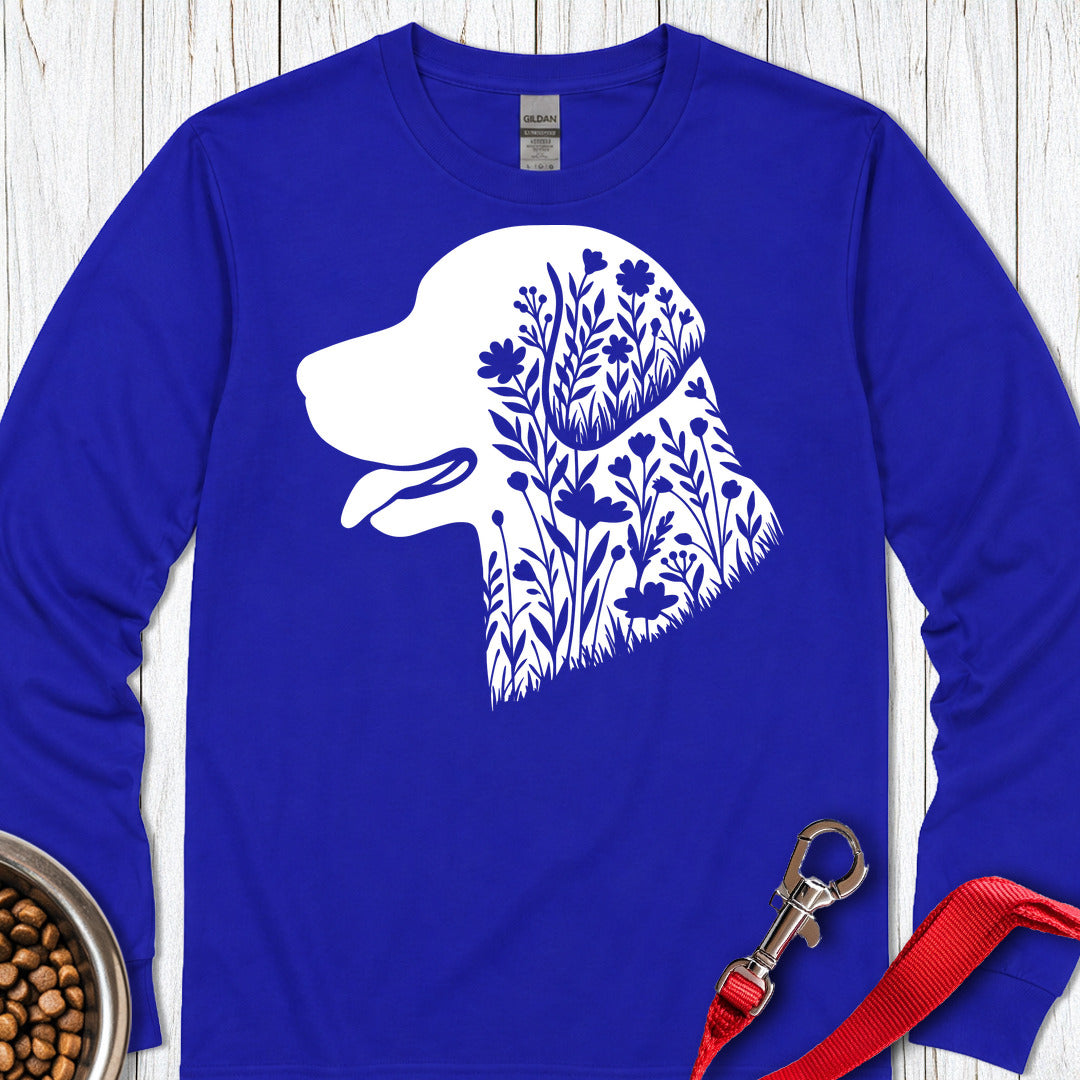 Chesapeake Bay Retriever Flowers Long Sleeve — Royal