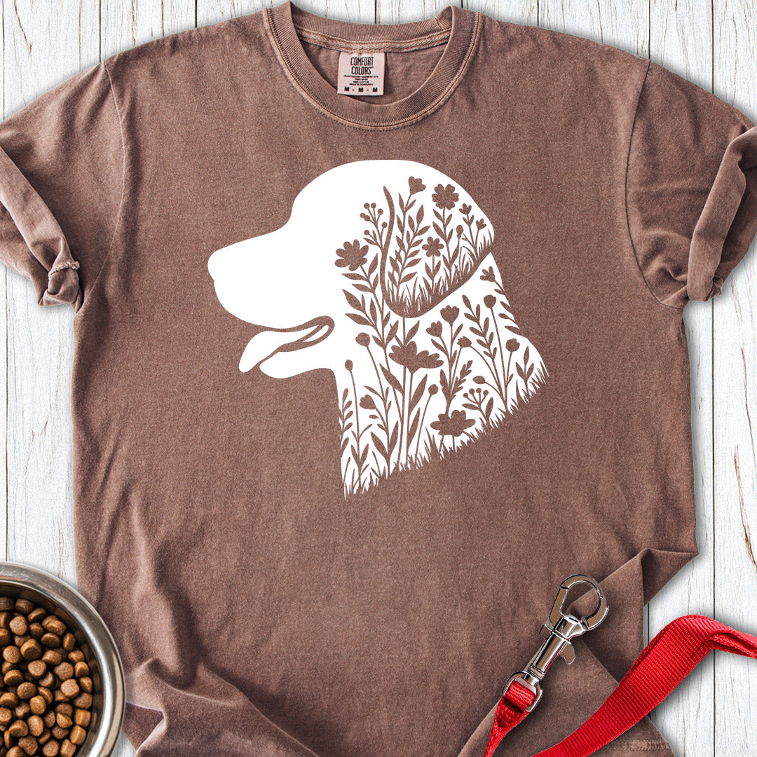 Chesapeake Bay Retriever Flowers Premium Tee — Espresso