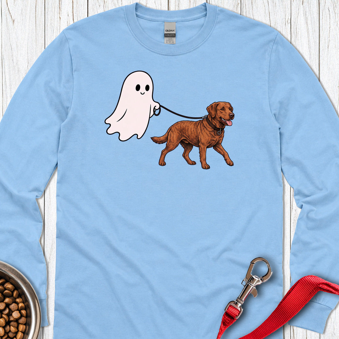 Chesapeake Bay Retriever Ghost Walk Long Sleeve — Carolina Blue