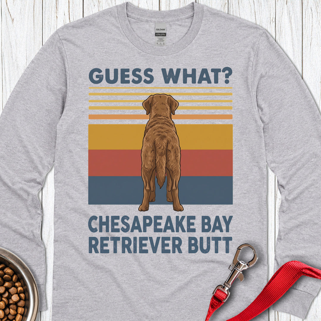Chesapeake Bay Retriever Guess What Long Sleeve — Sport Grey