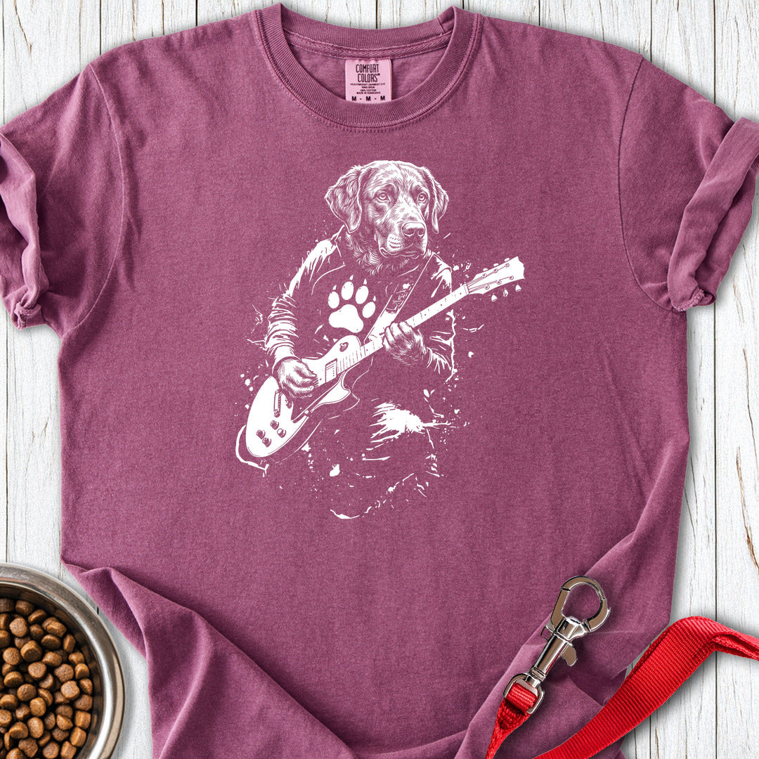 Chesapeake Bay Retriever Guitar Premium Tee — Berry