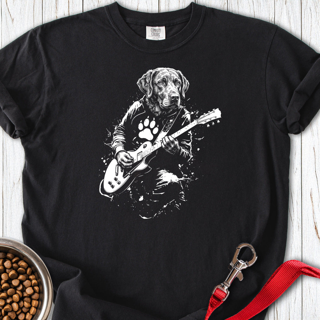 Chesapeake Bay Retriever Guitar Premium Tee — Black