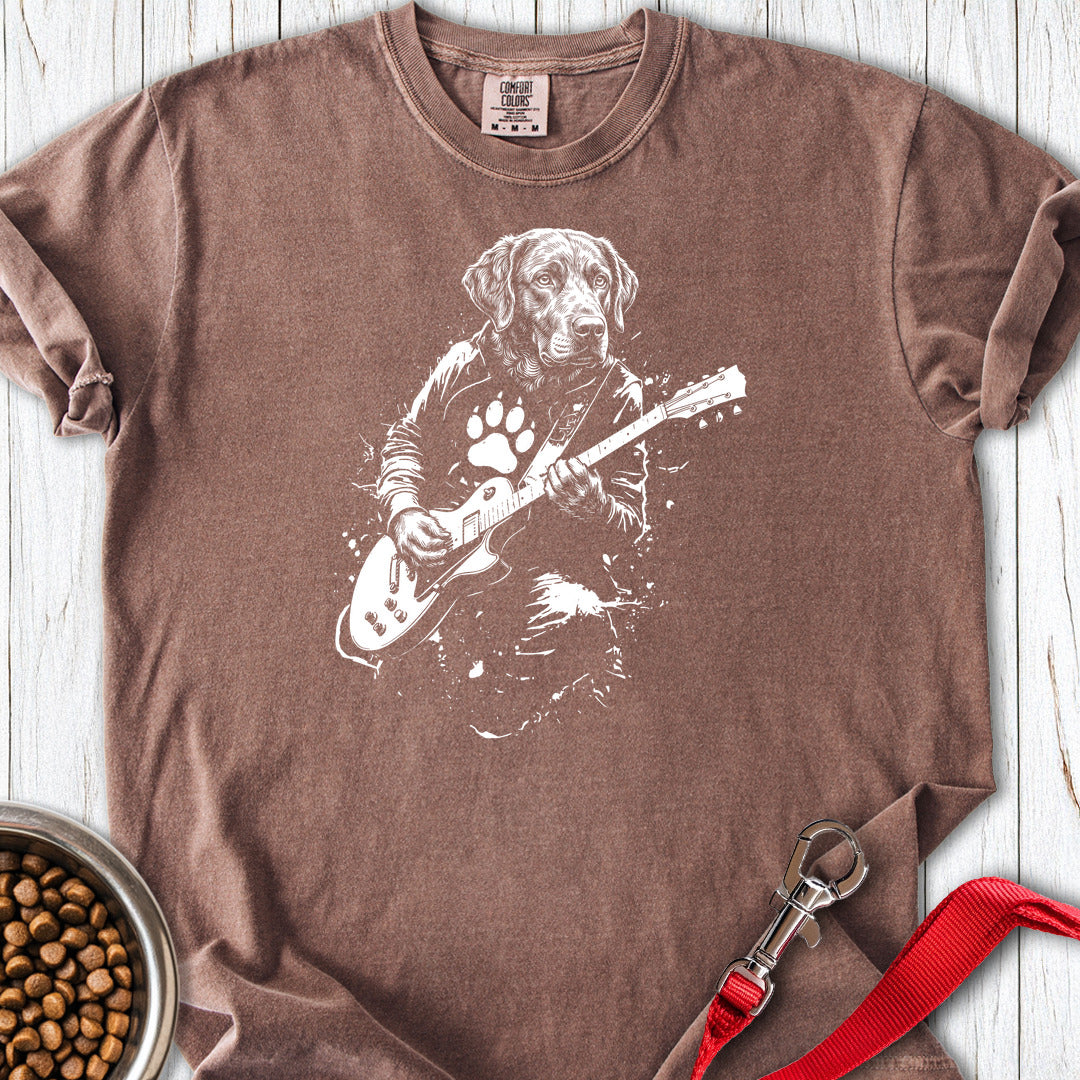 Chesapeake Bay Retriever Guitar Premium Tee — Espresso