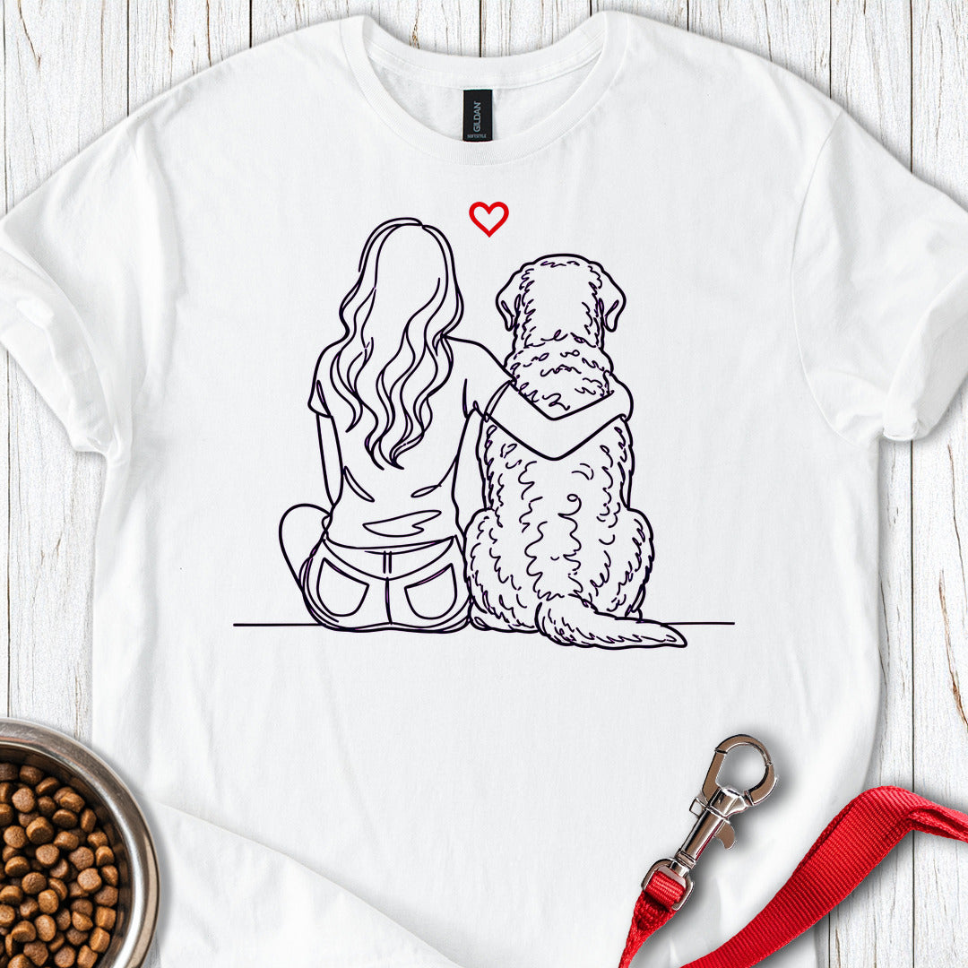 Chesapeake Bay Retriever Hug — White
