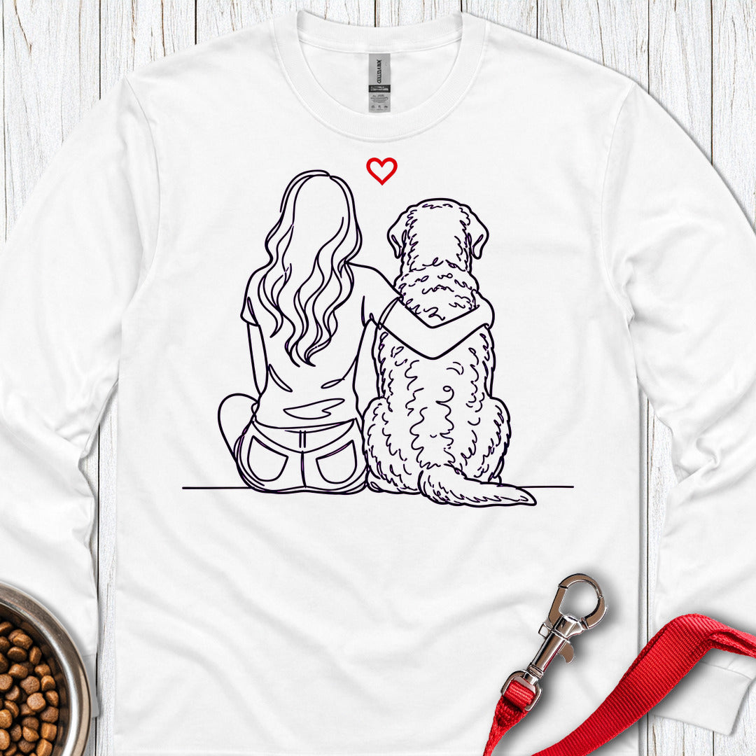 Chesapeake Bay Retriever Hug Long Sleeve — White