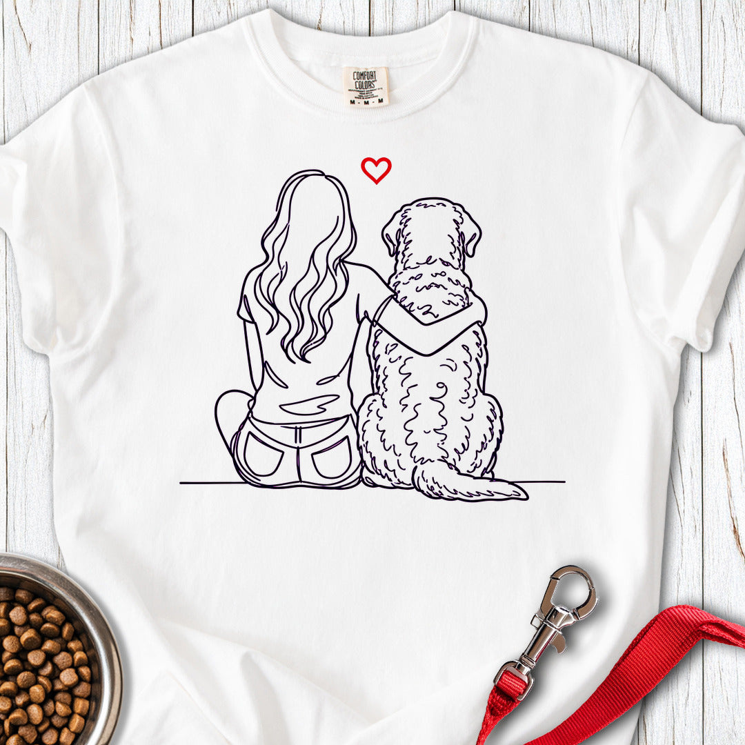 Chesapeake Bay Retriever Hug Premium Tee — White