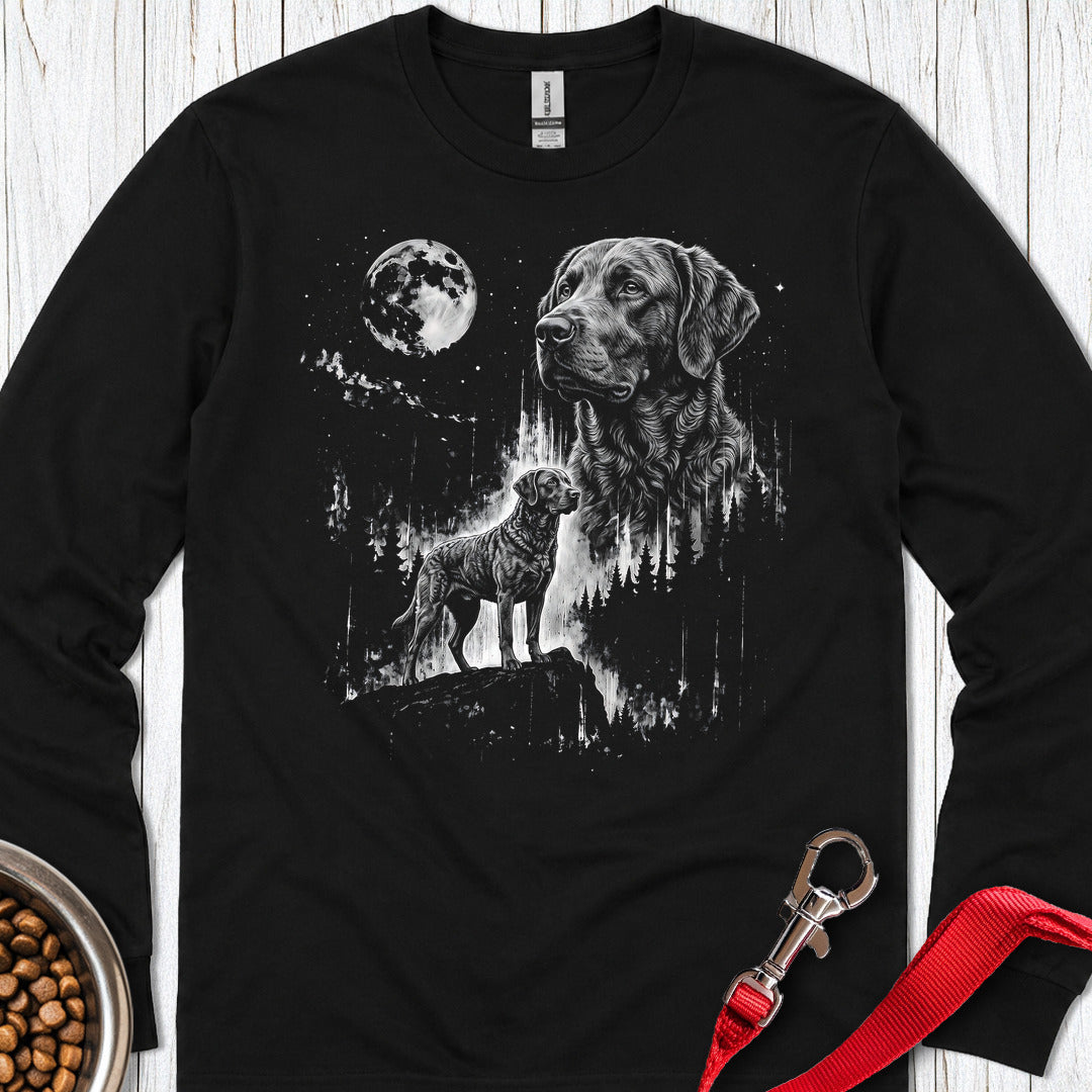 Chesapeake Bay Retriever Moonlight Long Sleeve — Black