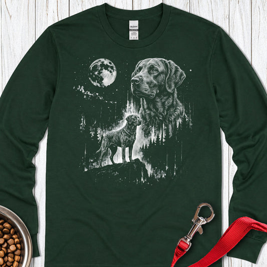 Chesapeake Bay Retriever Moonlight Long Sleeve — Forest Green
