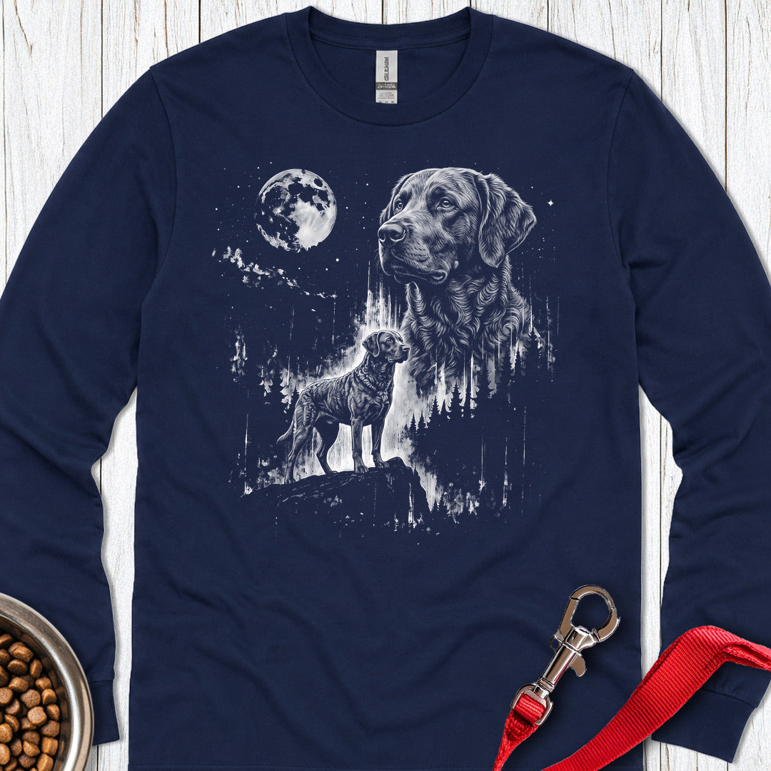 Chesapeake Bay Retriever Moonlight Long Sleeve — Navy