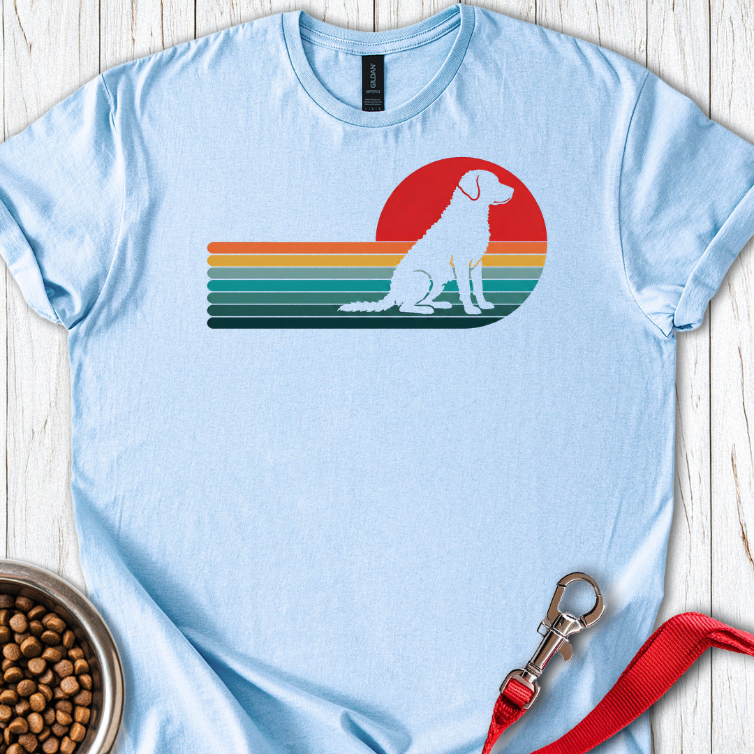Chesapeake Bay Retriever Retro Sunset — Light Blue