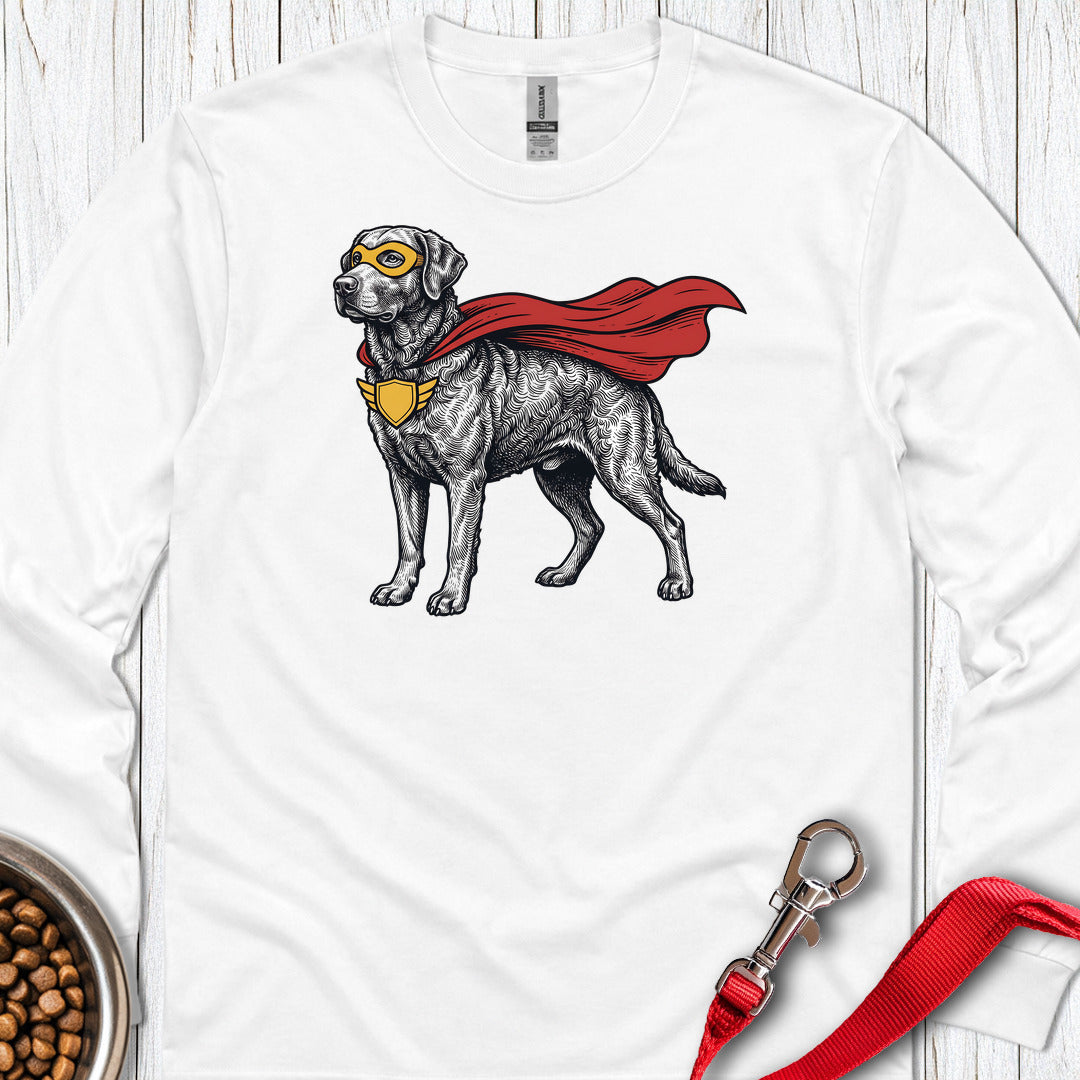 Chesapeake Bay Retriever Superhero Long Sleeve — White