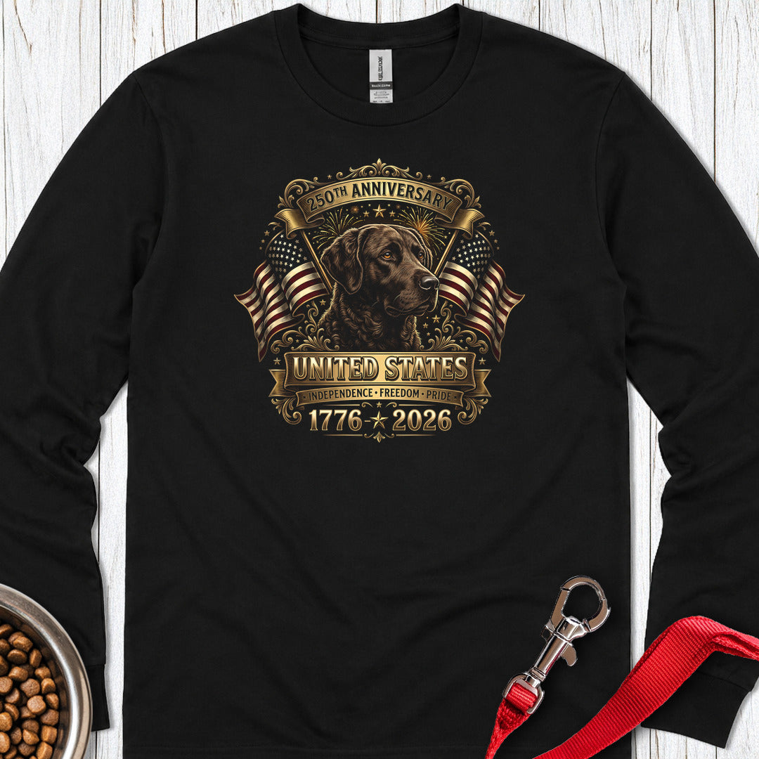 Chesapeake Bay Retriever USA Long Sleeve — Black