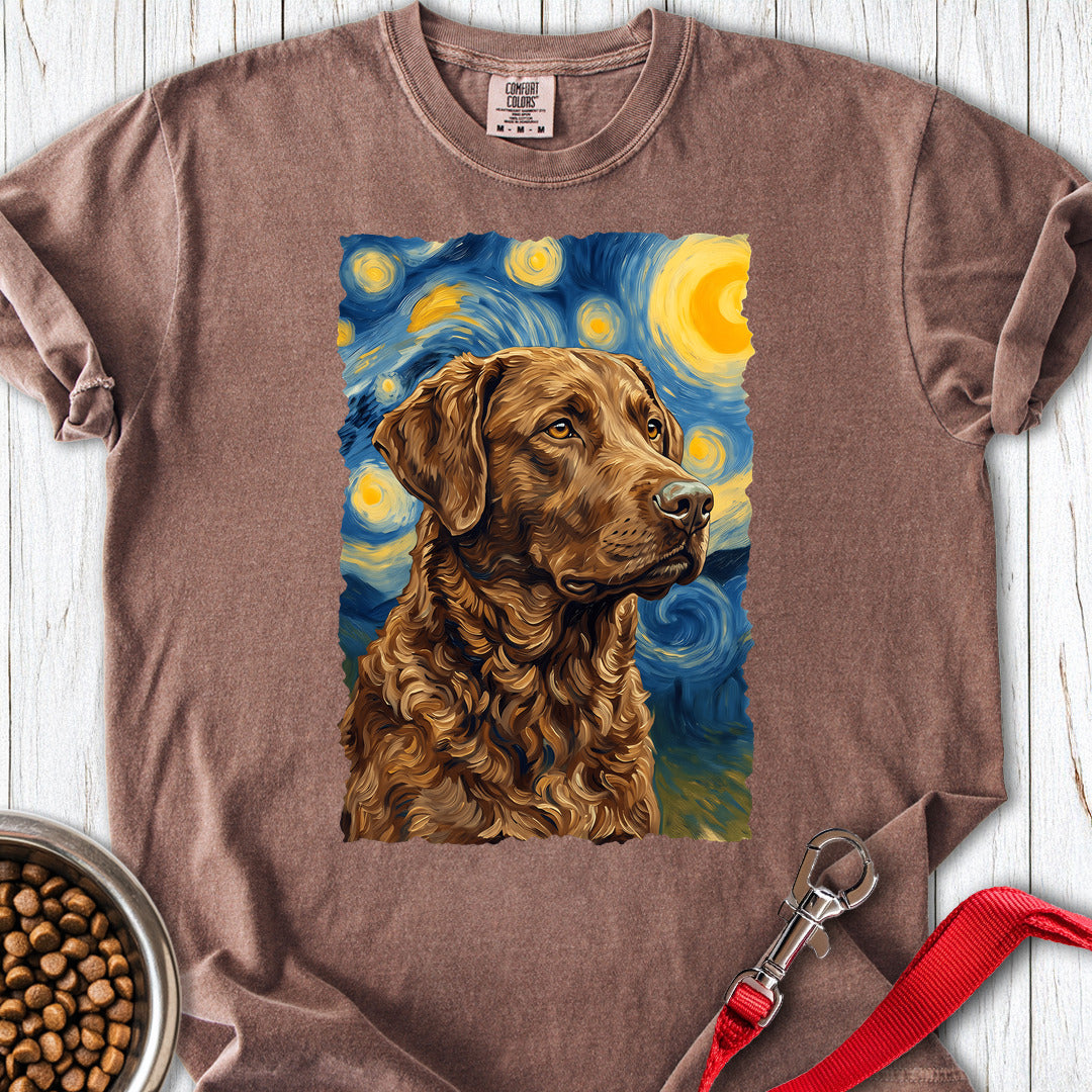 Chesapeake Bay Retriever Van Gogh Premium Tee — Espresso