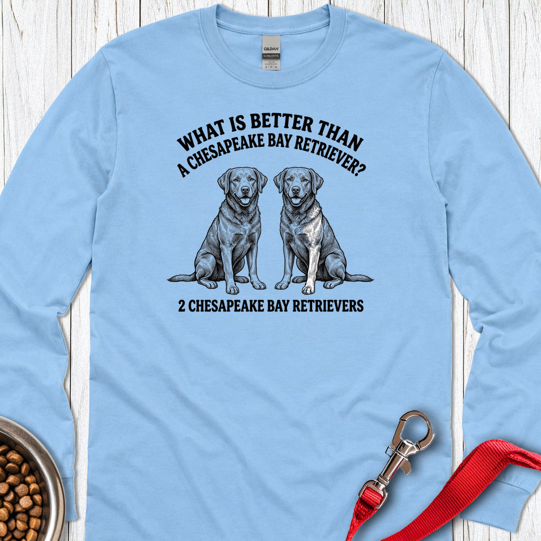 Chesapeake Bay Retriever What Is Better Than One Long Sleeve — Carolina Blue